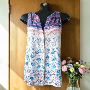 Sanctuary Floral Flowy Sleeveless Blouse Size M